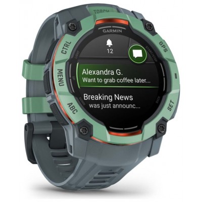 SMARTWATCH GARMIN INSTINCT 3 50MM AMOLED VERDE CORREA VERDE