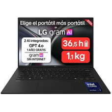 PORTATIL LG GRAM U7-355 32GB 512GB 14" WUXGA FreeDOS noAC