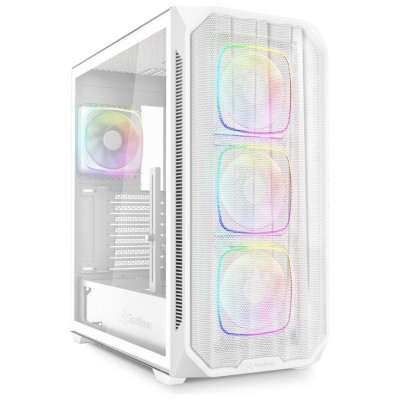 CAJA GAMING SHARKOO NAK5M RGB  ATX BLANCO 4XVENT 120MM 3XUSB SN FUENTE