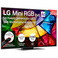 TV LG MINI RGB EVO AI 65MRGB87B6B 65" 4K UHD 120HZ SMART TV WEBOS HDR10 DOLBY VISION