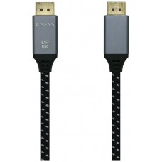 CABLE AISENS DISPLAYPORT V1.4 8K60HZ DP M-DP M GRIS NEGRO 3.0M