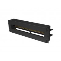 PANEL LANBERG DE DISTRIBUCION DE TENSION 19"" 3U CON RAIL DIN TS-35 NEGRO