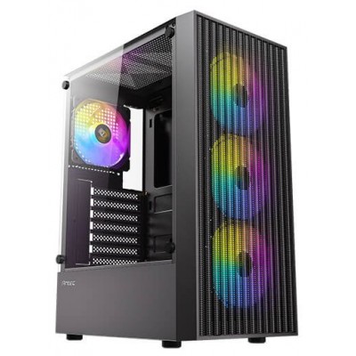 CAJA ANTEC AX27 ARGB ATX NEGRO 4XVENT 120MM 2XUSB SN FUENTE