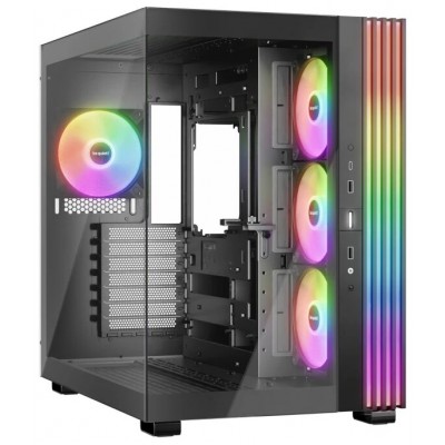 CAJA BEQUIET LIGHT BASE 600 LX ATX 4 VENTX 140MM SIN FUENTE ARGB NEGRO