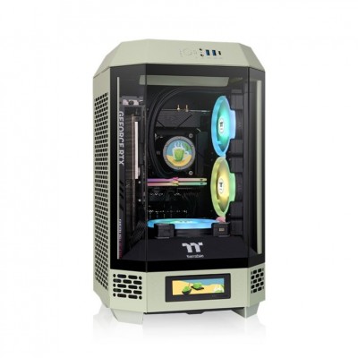 CAJA THERMALTAKE MINI-ITX TOWER 250 2XVENT 120MM VERDE MATCHA SNFUENTEÂ