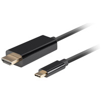 CABLE USB-C A HDMI LANBERG MACHO/MACHO 4K 60HZ 1M NEGRO-4DI CABLE USB-C A HDMI LANBERG MACHO/MACHO 4K 60HZ 1M NEGRO