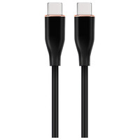 CABLE DE CARGA Y DATOS GEMBIRD (PD) TIPO-C SILICONA ALTA CALIDAD 1,5M NEGRO