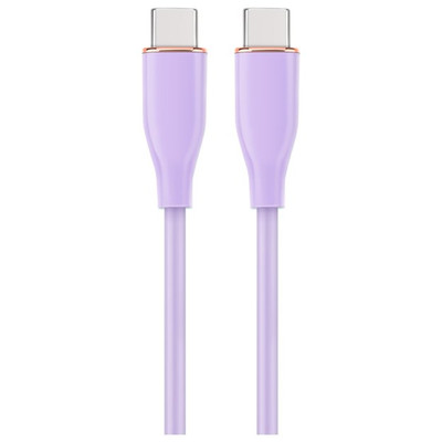CABLE DE CARGA Y DATOS GEMBIRD (PD) TIPO-C SILICONA ALTA CALIDAD 1,5M MORADO
