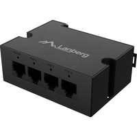 SWITCH LANBERG POE EXT DIN-FE4-AT-30W 1XIN 3XOUT DIN RAIL AT 30W METAL CLIPS