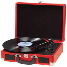TOCADISCOS DENVER USB CON SOFTWARE DE GRABACION PARA PC ROJO