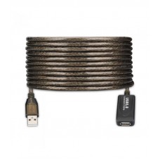 CABLE ALARGADOR EWENT  USB 2.0 USB-A AMPLIFICACION SEÑAL 20m NEGRO