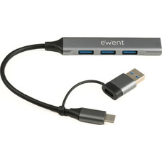 HUB EWENT EW1154 USB-C 3.2 GEN1 5GBPS 1XUSB-A 3.2 3XUSB-A 2.0 ALUMINIO-DI1 HUB EWENT EW1154 USB-C 3.2 GEN1 5GBPS 1XUSB-A 3.2 3XUSB-A 2.0 ALUMINIO
