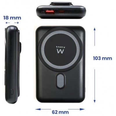 POWER BANK EWENT WIRELESS 15W MAGSAFE 10000MAH PD 22.5W 1XUSB-C(IN/OUT) 1XUSB-A