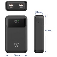 POWER BANK EWENT 20.000MAH PD 65W 2XTYPE-C (IN) 1XTYPE-C 2X USB-A PORT (OUT)