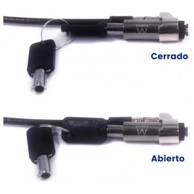 CABLE SEGURIDAD EWENT NANO CON LLAVES