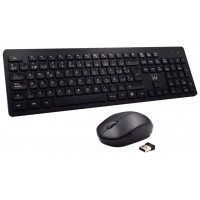 COMBO INALAMBRICO EWENT TECLADO Y RATON ESPAÑOL NEGRO TECLAS CONCAVAS