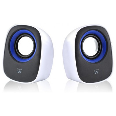 ALTAVOCES EWENT 2.0 5 W RMS CONTROL DE VOLUMEN USB BLANCO/NEGRO