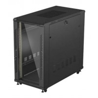 ARMARIO LANBERG RACK 19" 22U 600X1200 FLAT PACK PUERTA CRISTAL NEGRO