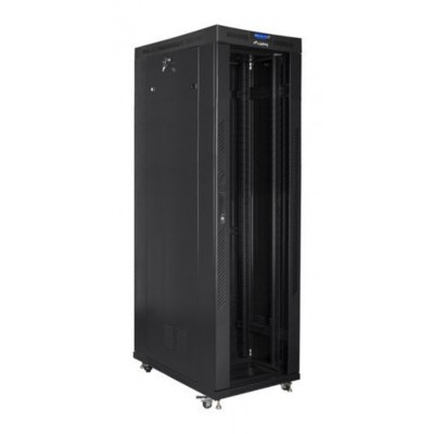 ARMARIO LANBERG RACK 19" 42U 600X1200 FLAT PACK NEGRO PUERTA CRISTAL CON LCD