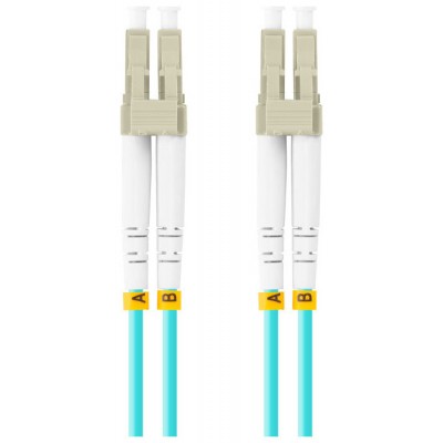 CABLE DE FIBRAOPTICA LANBERG 1M MULTI LC/UPC-LC/UPC DUPLEX OM3 50/125 LSZH  AZUL
