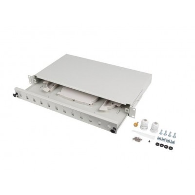 PATCH PANEL LANBERG 1U 19" FIBRA OPTICA 12 PTS SC SIMPLEX O 12 LC DUPLEX GR+ACC