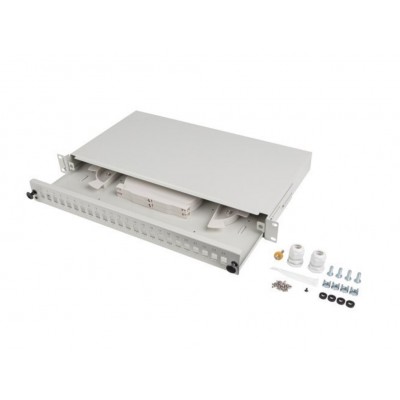 PATCH PANEL LANBERG 1U 19" FIBRA OPTICA 24 PTS SC SIMPLEX O 24 LC DUPLEX GR+ACC