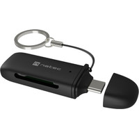 LECTOR DE TARJETAS NATEC SCARAB C SD/MICRO SD USB-C 3.2 GEN 1 OTG NEGRO