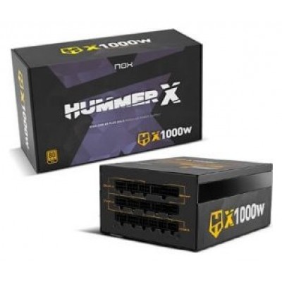 FUENTE ALIMENTACION NOX HUMMER X 1000W 80+GOLD ATX NEGRO
