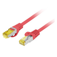 CABLE RED LANBERG LATIGUILLO CAT.6A S/FTP LSZH CU 0.25M ROJO FLUKE PASSED
