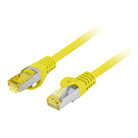 CABLE RED LANBERG LATIGUILLO CAT.6A S/FTP LSZH CU 0.5M AMARILLO FLUKE PASSED