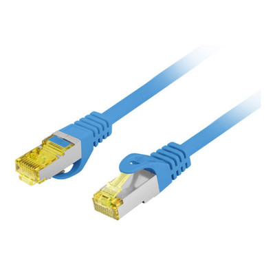 CABLE RED LANBERG LATIGUILLO CAT.6A S/FTP LSZH CU 1M AZUL FLUKE PASSED