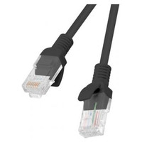 CABLE RED LANBERG LATIGUILLO CAT.5E UTP 1M NEGRO FLUKE PASSED