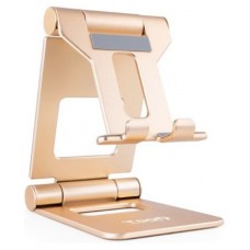 SOPORTE SOBREMESA TOOQ PARA TELEFONO/TABLET PLEGABLE SLIM DORADO