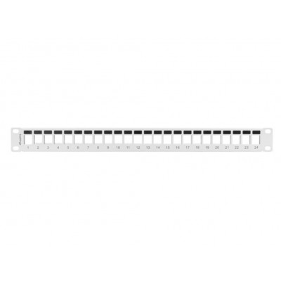 PATCH PANEL LANBERG 24 PUERTOS 1U RACK 19 PARA MODULOS KEYSTONE GRIS