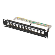 PATCH PANEL LANBERG 12 PUERTOS 1U RACK 10 FTP PARA MODULOS KEYSTONE NEGRO-DI1 PATCH PANEL LANBERG 12 PUERTOS 1U RACK 10 FTP PARA MODULOS KEYSTONE NEGRO