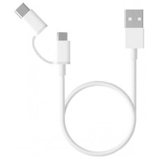 CABLE XIAOMI MI 2-IN-1 MICRO USB-C  BLANCO 30CM