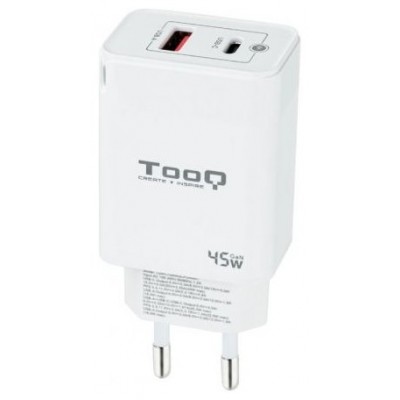 CARGADOR DE PARED TOOQ GAN USB C PD USB-A QC 45W