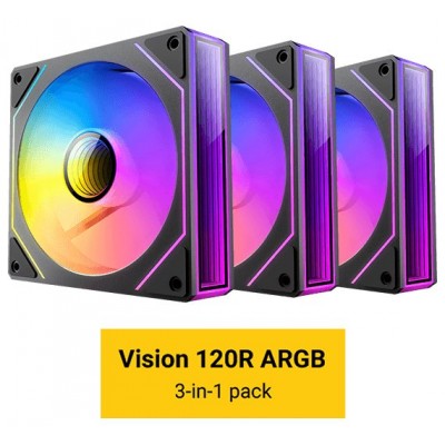 VENTILADOR CPU ANTEC VISION ARGB 3X VENT REVERSE 120MM RGB NEGRO