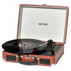 TOCADISCOS DENVER USB CON SOFTWARE DE GRABACION PARA PC MARRON