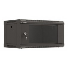 ARMARIO LANBERG MURAL RACK 19" 4U 540X350 FLAT PACK NEGRO PUERTA CRISTAL