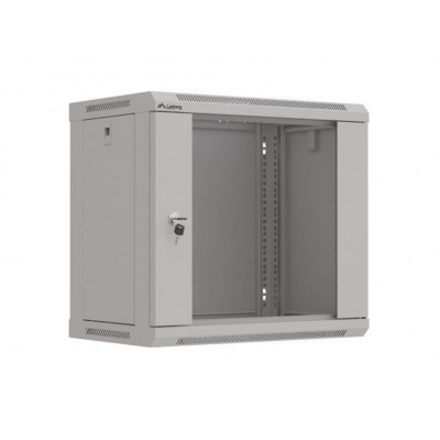 ARMARIO LANBERG MURAL RACK 19" 9U 540X350 FLAT PACK GRIS PUERTA CRISTAL